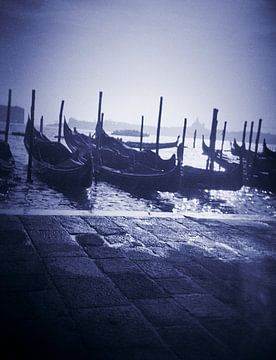 Mysterious Gondolas Venice by Karel Ham