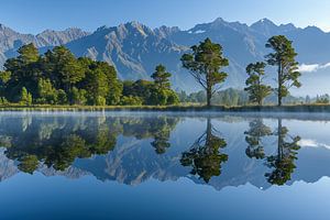 Spiegelungen im See