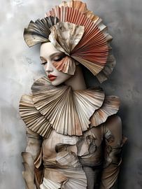 Pleated Style Portrait by Jacky
