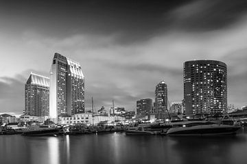 SAN DIEGO Impression de nuit | monochrome sur Melanie Viola