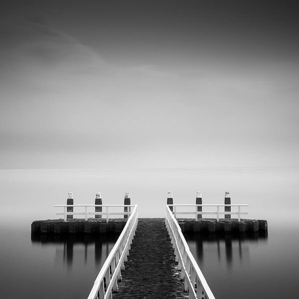 IJsselmeer noir et blanc - longue exposition par Keesnan Dogger Fotografie