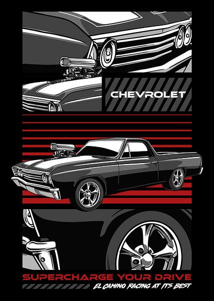 Chevrolet El Camino Muscle Car by Adam Khabibi
