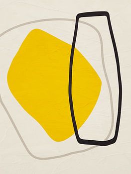 Moderne abstracte organische geometrische kleurschilderkunst