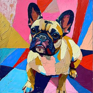 Bulldog | Pop Art Bulldog sur De Mooiste Kunst