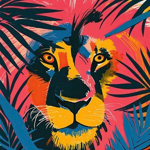 Poster lion impression d'art sur Niklas Maximilian