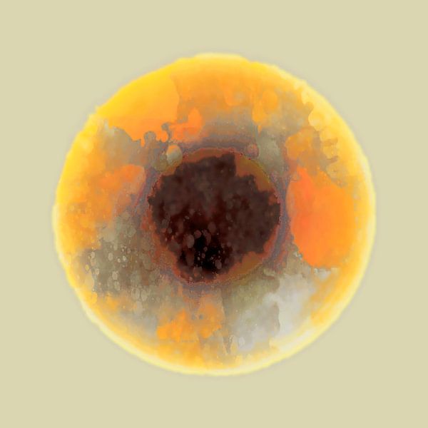 Pansy Abstract Expressionism by Mad Dog Art
