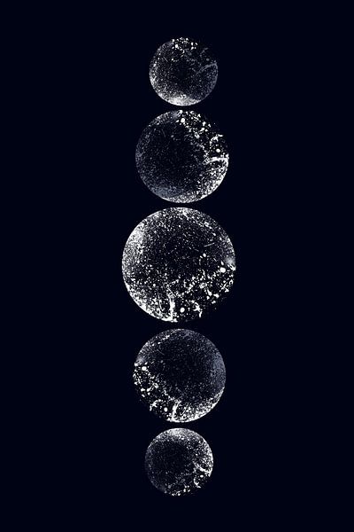 Moon phases - dark by Cats & Dotz