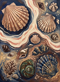 Muscheln im Sand von HUGO