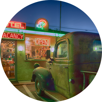 Route 66 hotel, zw/wit versie is de winnende foto USA4ALL!