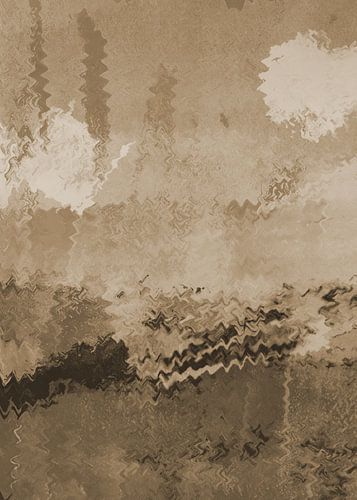 Wabi-sabi-landschap in beige en bruin III