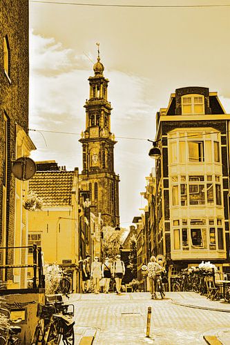 Westerkerk Jordaan Amsterdam Nederland Goud