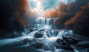 Wasserfall in herbstlicher Pracht