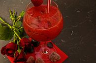 gefrorene Erdbeeren im Crush mit Gin. von Babetts Bildergalerie Miniaturansicht