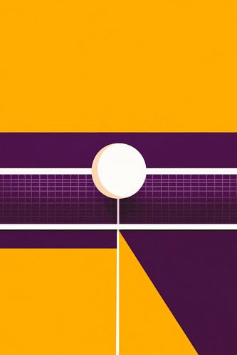 Geometrisch ontwerp in geel en paars