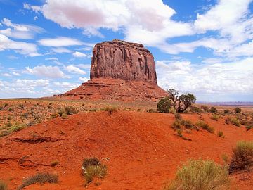 Red rock formation in Monument Valley by Karel Frielink