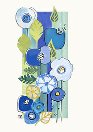 Botanical freshness in blue and green