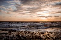 Summer sunset on the beach