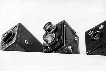 Oude camera's op een rij van foto by rob spruit
