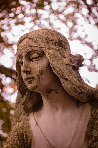Statue at a cemetery