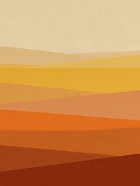Minimalistische abstrakte Wüste Horizont Kunst - warme Erdtöne geschichtet Landschaft Poster