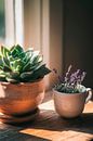 Kamerplanten in een zonnig hoekje van Poster Art Shop thumbnail