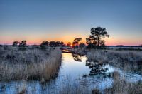 Zonsondergang Wierdense ven - Nederland 