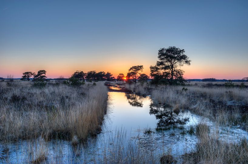 Zonsondergang Wierdense ven - Nederland  van Jeroen(JAC) de Jong
