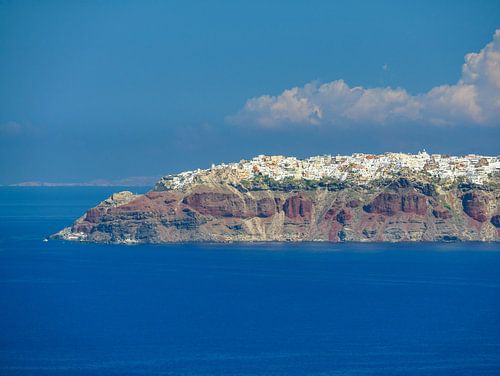 Uitzicht op Oia aan de rand van Santorini