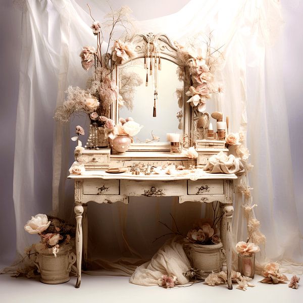 shabby chick nostalgisch Schminktisch Rosen von gm_designs