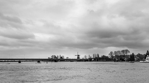 View over the river IJssel (near Deventer, NL) -1 by Rob van der Pijll