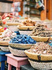Herbs in the souks of Marrakech by Raisa Zwart Travel Photography Prints