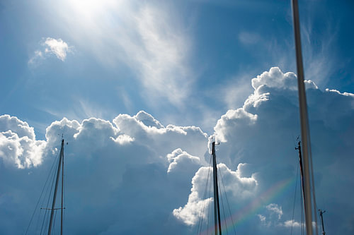 Sailscape #002 17 October 2026 sailing boat cloud blue sky rainbow