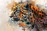 Abstract modern painting of a leopard by Art & Soul Creations thumbnail