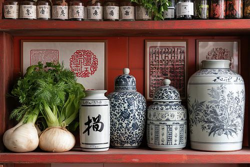 Traditionele oosterse kunst: handbeschilderd Lanhui-porselein