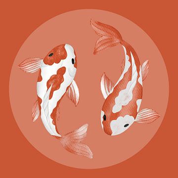 Koi no Wa - Zwei Seelen in Balance - Orange von Christiane Schott