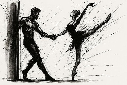 “The Silent Duet – Ink in Motion”