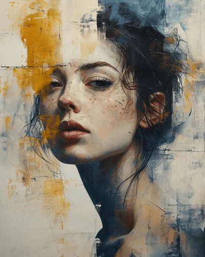 Meet me in my world, modern en deels abstract portret