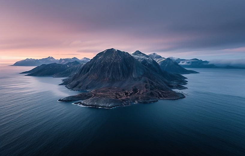 Luftaufnahme von Norwegens Küste von fernlichtsicht