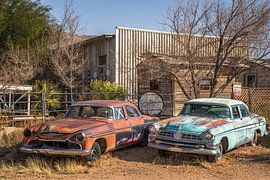 Oude auto's op Route 66 van Martin Podt