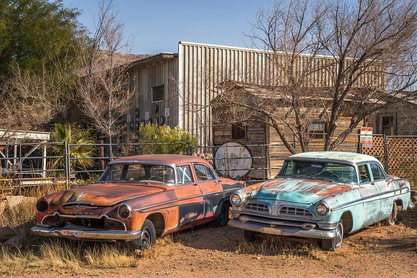 Alte Autos auf der Route 66 von Martin Podt