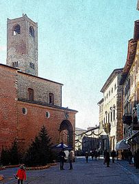 Main Square Citta Della Pieve by Dorothy Berry-Lound