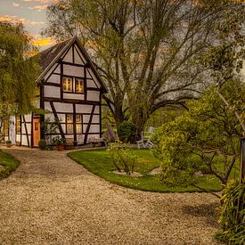Half-timbered cottage in Harles, South Limburg by John Kreukniet