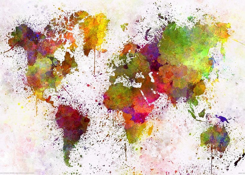 World Map - Watercolour by SITI AMINAH