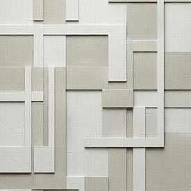 Modern Minimalistisch reliëf met gelaagde structuren in linnen-look van STUDIO ARTSY