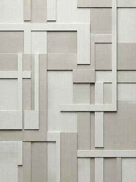 Relief minimaliste moderne avec structures stratifiées aspect lin sur STUDIO ARTSY