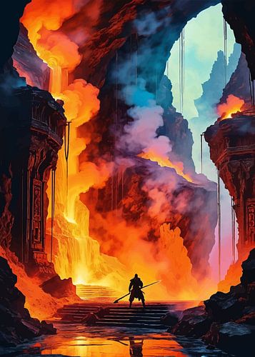 Strijder en vlammenwereld