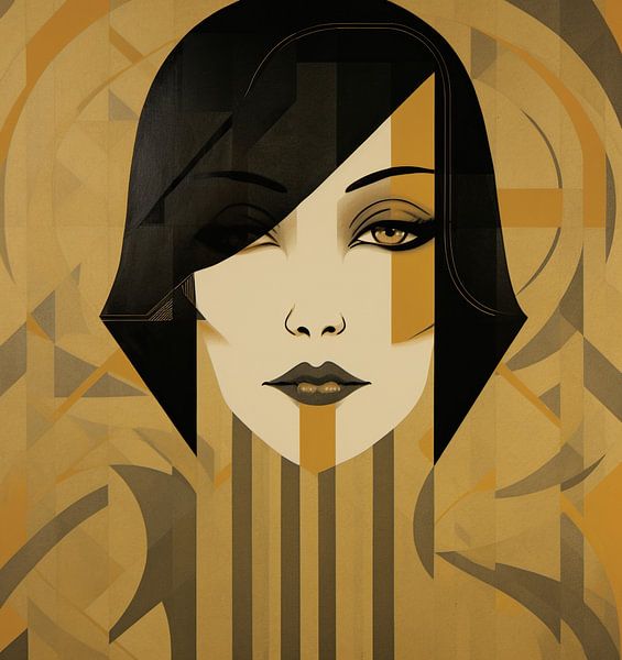 Modern Geometric Portrait by ARTEO Paintings