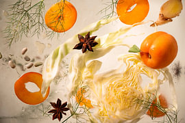A special photo of the ingredients for a Moroccan dish by Annet van Esch