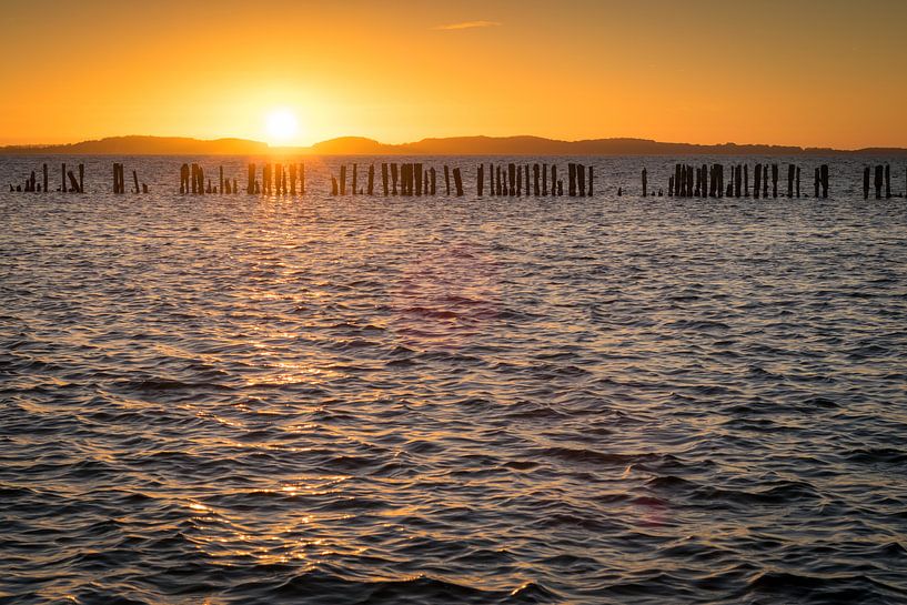 Sonnenuntergang am Bodden von Martin Wasilewski