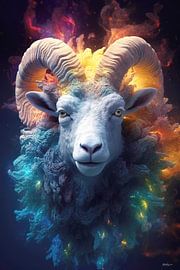 ram in multicolour by Gelissen Artworks